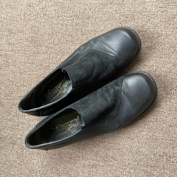 Greenway By Durea Black Suede Leather Oxfords Holland Made womens 8 - Picture 1 of 6